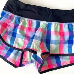 Lululemon Plaid Speed Shorts Sz4